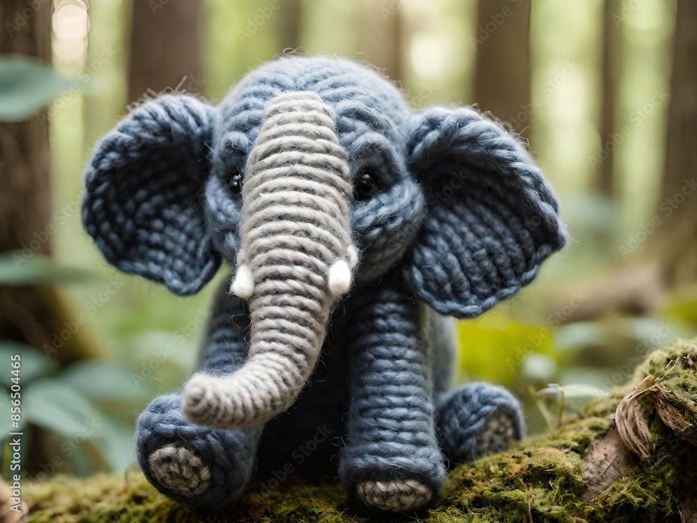 a closeup shot of an elephant on the forest background a closeup shot of an elephant on the forest background