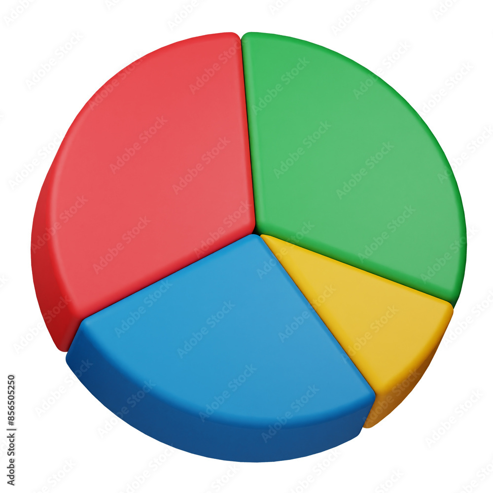 pie chart 3d icon isolated on the transparent background pie chart 3d icon isolated on the transparent background