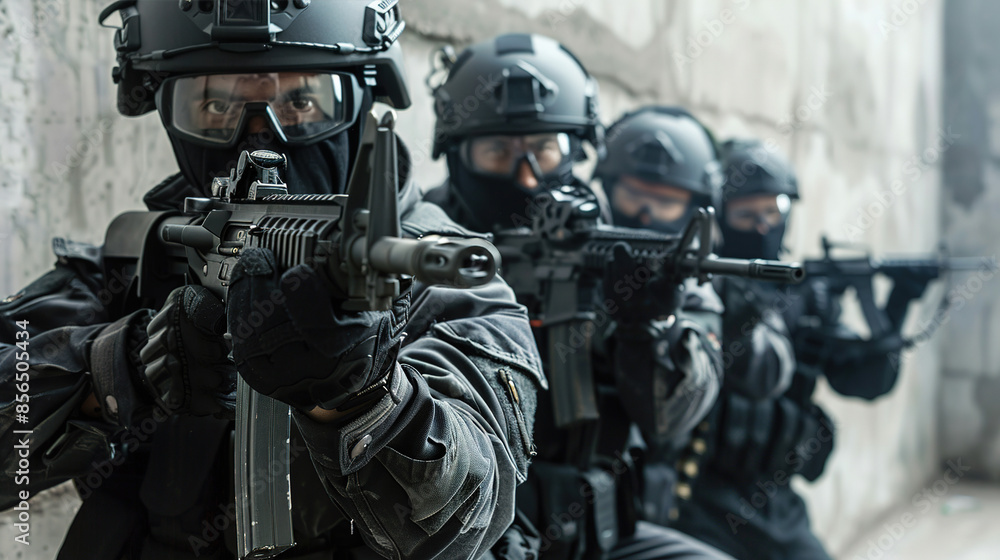 Preserving the Peace with Force, A SWAT Team, Outfitted for Urban Warfare, Represents a Last Resort