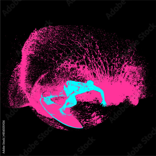surfista, tabla de surf, vector, surf, ola, surfer, grafico, mar,  deporte