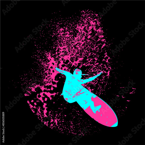 surfista, tabla de surf, vector, surf, ola, surfer, grafico, mar,  deporte