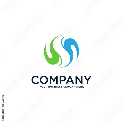 letter s logo design with spiner