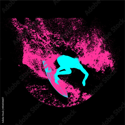 surfista, tabla de surf, vector, surf, ola, surfer, grafico, mar,  deporte