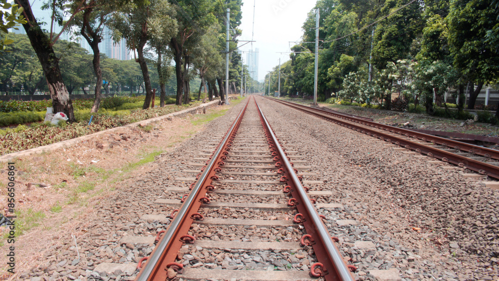 Obraz premium railway in the countryside