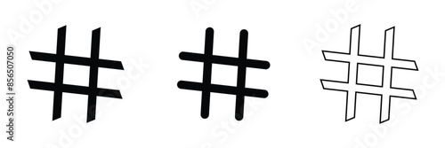Hashtag icon set. hashtag symbol on white background .Vector Illustration.