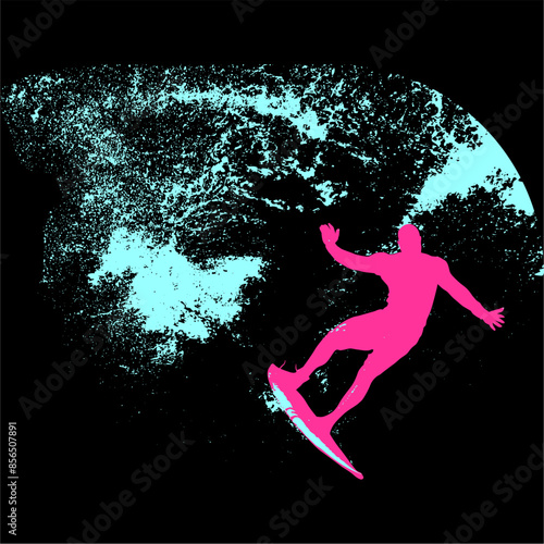 surfista, tabla de surf, vector, surf, ola, surfer, grafico, mar,  deporte