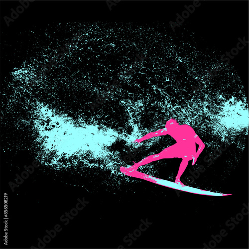 surfista, tabla de surf, vector, surf, ola, surfer, grafico, mar,  deporte