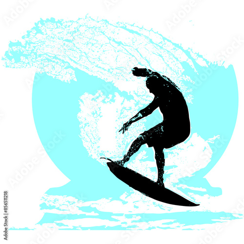 surfista, tabla de surf, vector, surf, ola, surfer, grafico, mar,  deporte