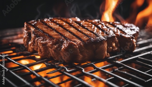 view of Grilled meat steak