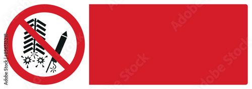 iso prohibition safety signs v2 not set off fireworks your custom message here landscape size 1/2 a4,a3,a2,a1