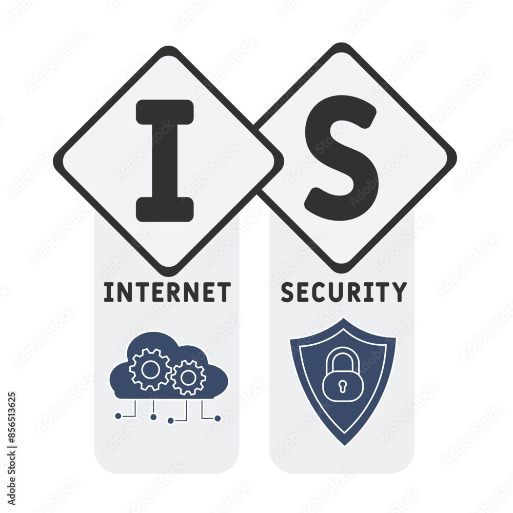IS - Internet Security acronym. business concept background. vector illustration concept with keywords and icons. lettering illustration with icons for web banner, flyer IS - Internet Security acronym. business concept background. vector illustration concept with keywords and icons. lettering illustration with icons for web banner, flyer