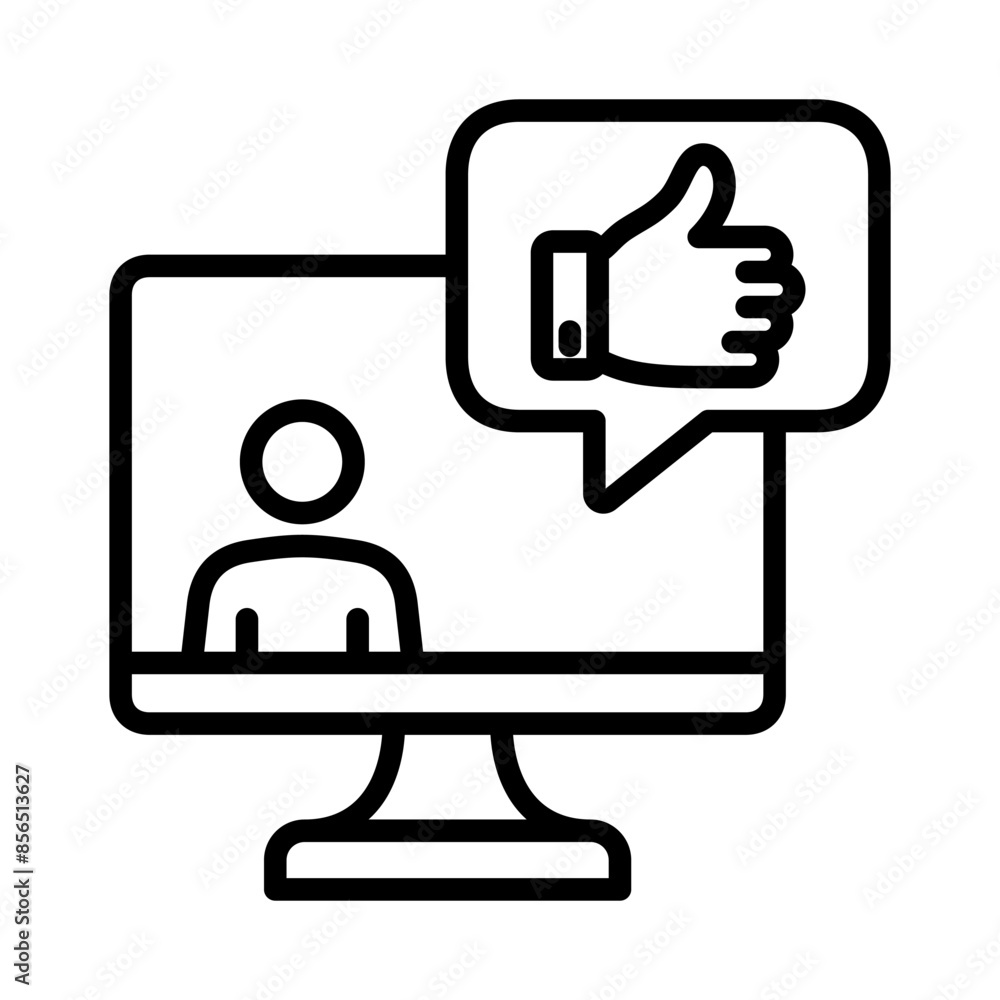 people like feedback icon line vector illustration design template people like feedback icon line vector illustration design template