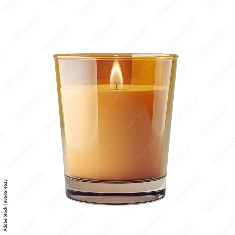 A single candle burning brightly in a glass jar. The candle is surrounded by a warm glow.