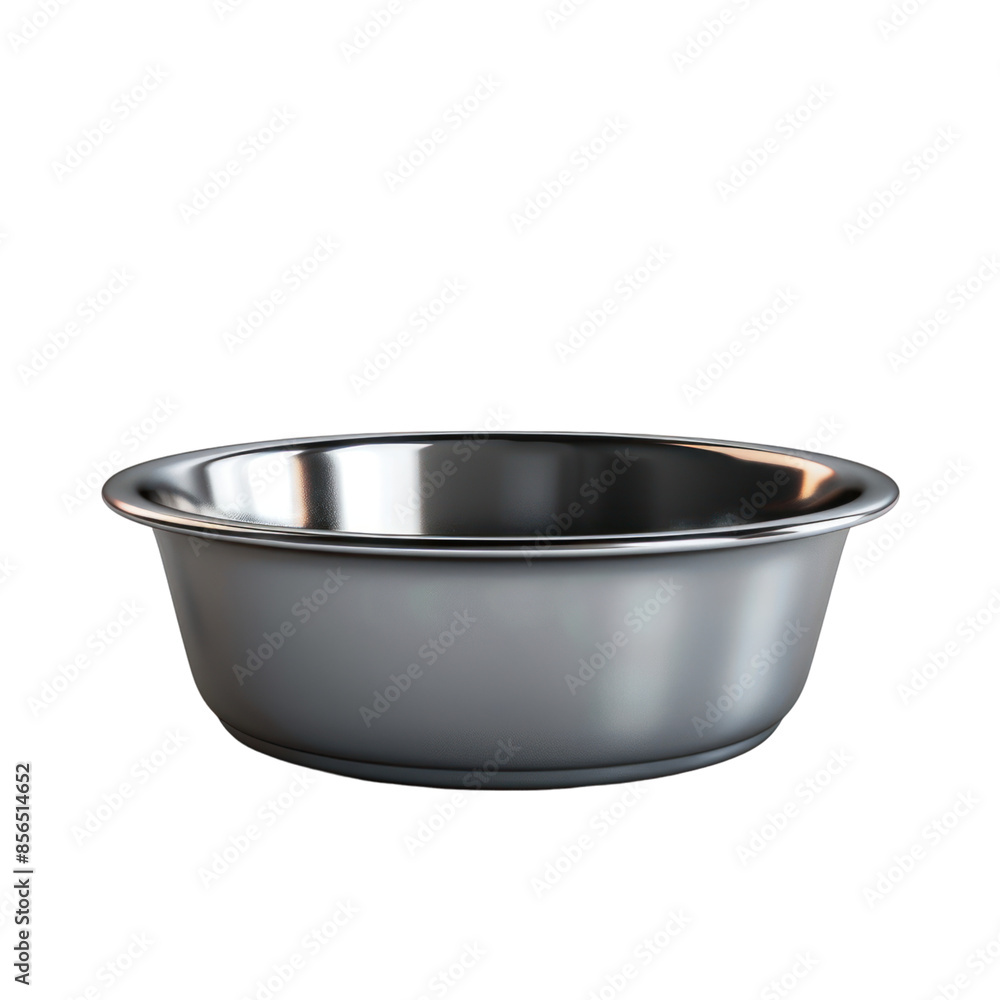 A shiny stainless steel bowl isolated on a black background. A shiny stainless steel bowl isolated on a black background.