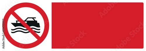 iso prohibition safety signs v2 mechanically powered craft your custom message here landscape size 1/2 a4,a3,a2,a1