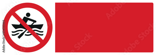 iso prohibition safety signs v2 no manually powered your custom message here landscape size 1/2 a4,a3,a2,a1