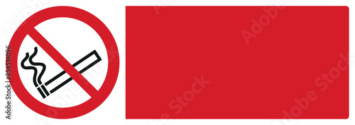 iso prohibition safety signs v2 no smoking your custom message here landscape size 1/2 a4,a3,a2,a1