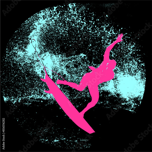 surfista, tabla de surf, vector, surf, ola, surfer, grafico, mar,  deporte