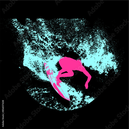 surfista, tabla de surf, vector, surf, ola, surfer, grafico, mar,  deporte