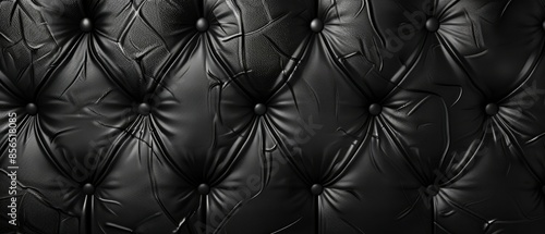 Dark black leather texture background