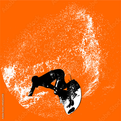 surfista, tabla de surf, vector, surf, ola, surfer, grafico, mar,  deporte