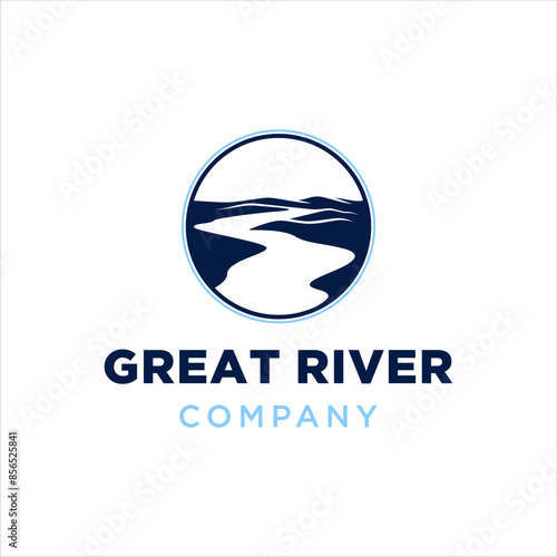 River logo vector with elegant style design