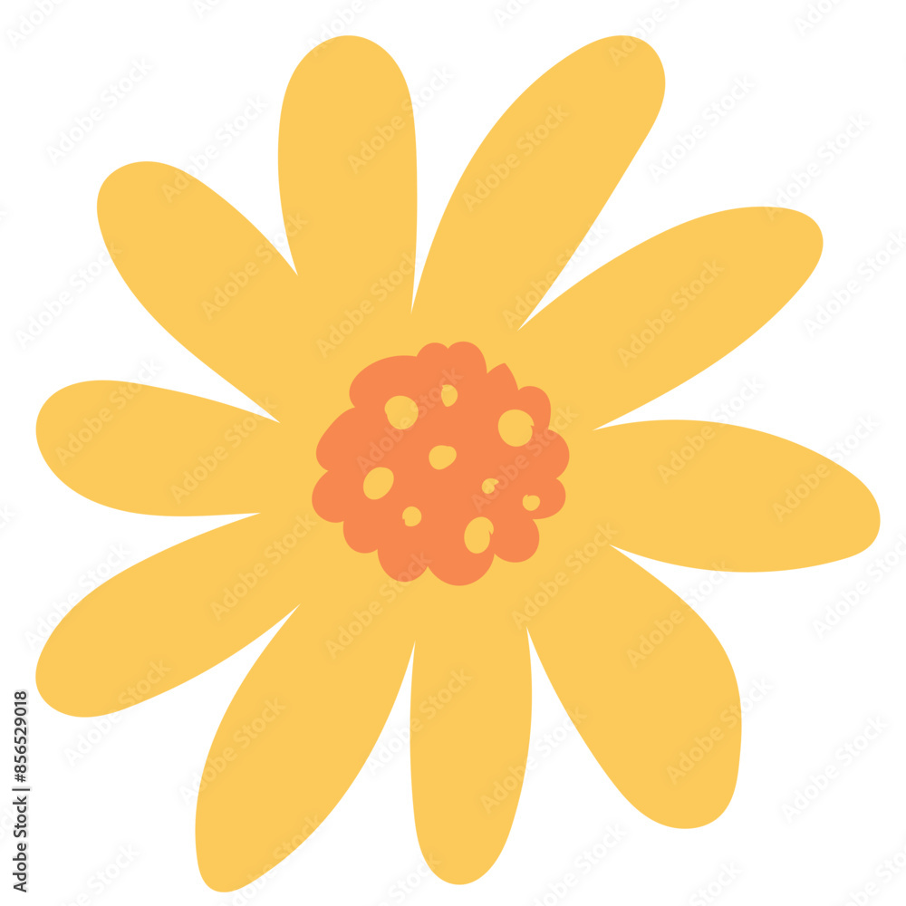 Hand drawn simple flower Hand drawn simple flower