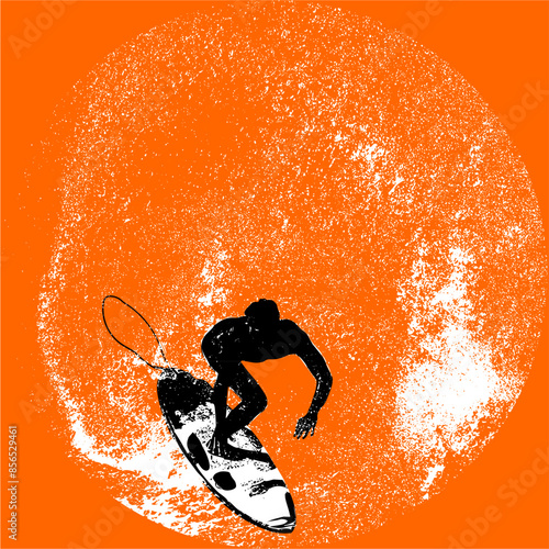 surfista, tabla de surf, vector, surf, ola, surfer, grafico, mar,  deporte