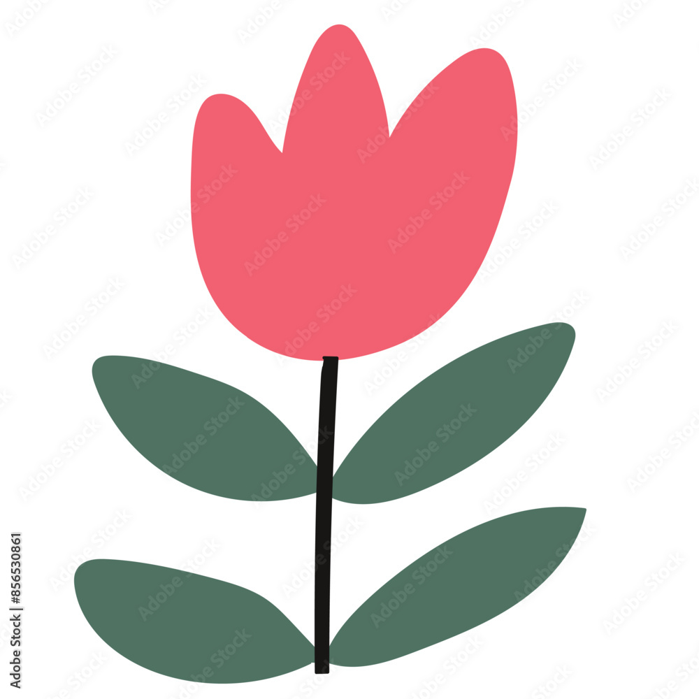 Hand drawn simple flower Hand drawn simple flower