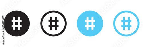 hashtag icon symbol, popular trend for social media tags - the hash icon symbol. trending explore icons, marketing promotion Advertising signs