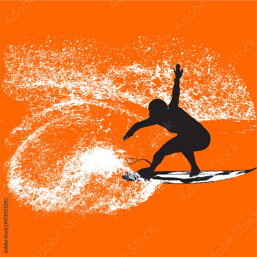surfista, tabla de surf, vector, surf, ola, surfer, grafico, mar,  deporte