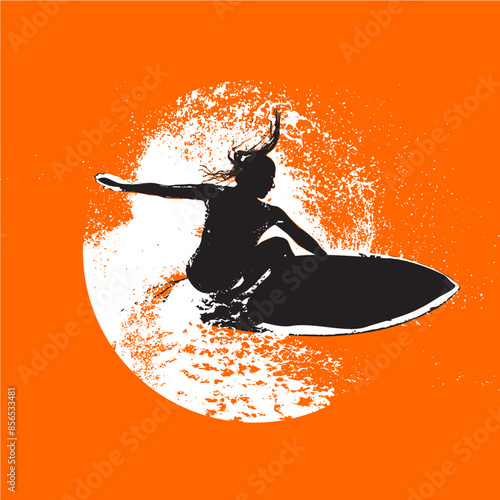 surfista, tabla de surf, vector, surf, ola, surfer, grafico, mar,  deporte