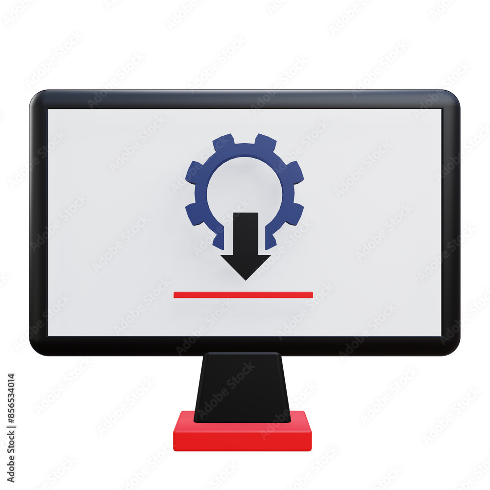 3 D illustration of computer repair icon 3 D illustration of computer repair icon