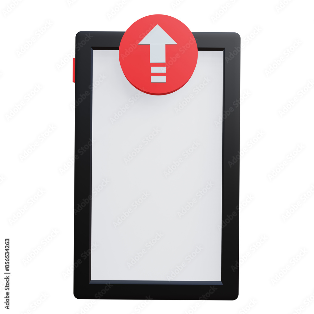 3 D illustration of smartphone upgrade icon 3 D illustration of smartphone upgrade icon