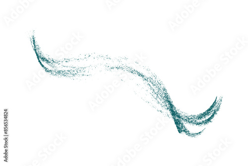 green pencil strokes isolated on transparent background
