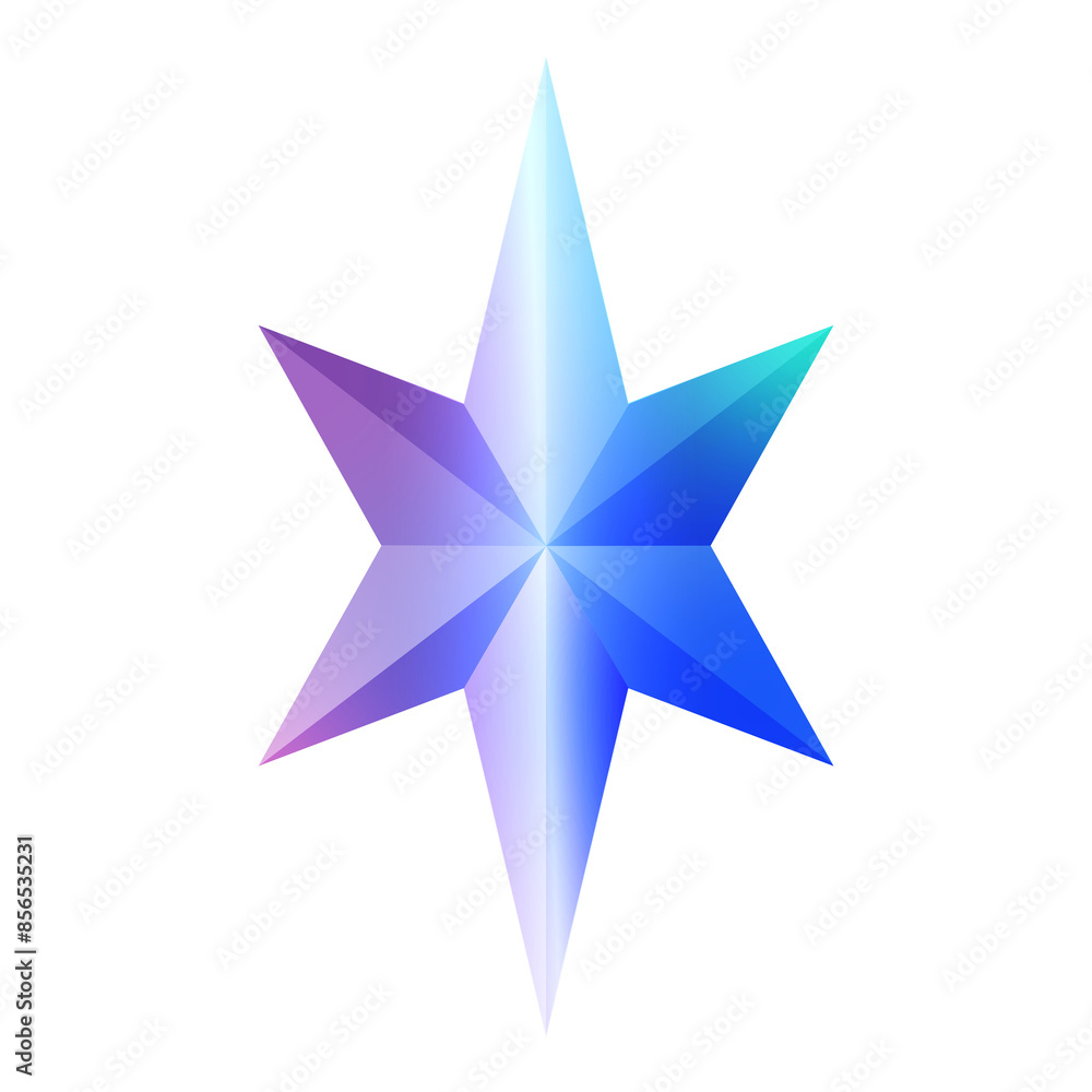 Star shiny retro 90s sticker
