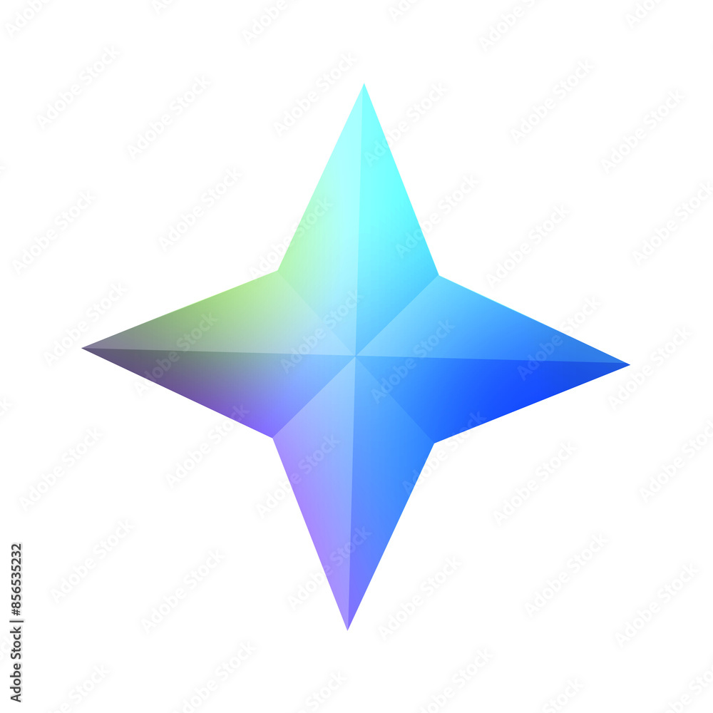 Star shiny retro 90s sticker