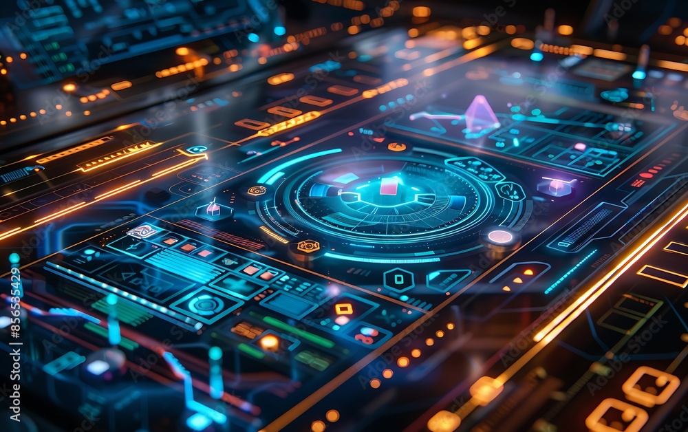 Futuristic Interface: A Digital Dashboard Futuristic Interface: A Digital Dashboard