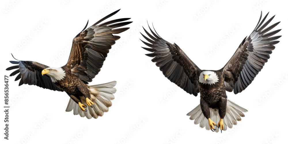 Obraz premium bald eagle isolated on a transparent background