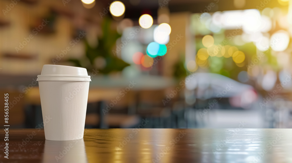 Simple disposable cup on contemporary background Simple disposable cup on contemporary background