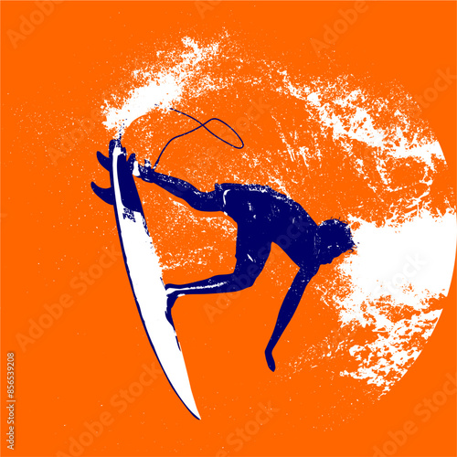 surfista, tabla de surf, vector, surf, ola, surfer, grafico, mar,  deporte