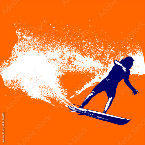surfista, tabla de surf, vector, surf, ola, surfer, grafico, mar,  deporte