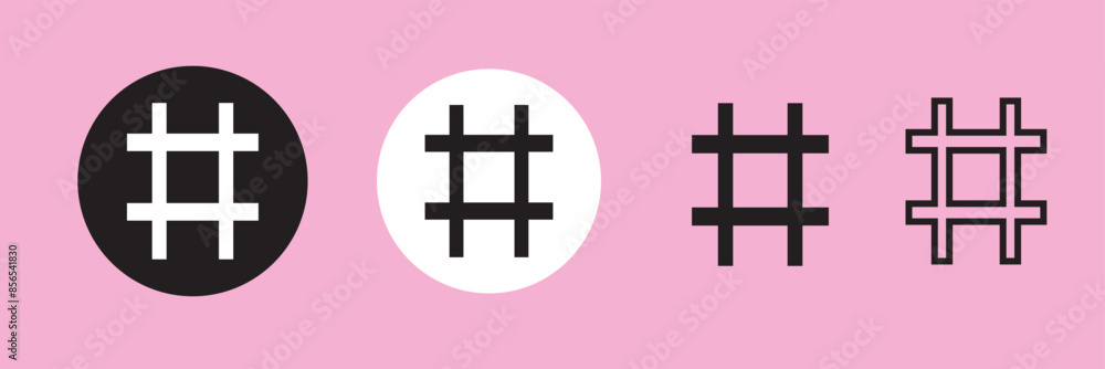 Obraz premium Hashtag icon set. hashtag symbol
