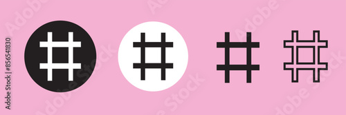 Hashtag icon set. hashtag symbol