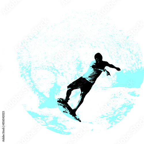 surfista, tabla de surf, vector, surf, ola, surfer, grafico, mar,  deporte