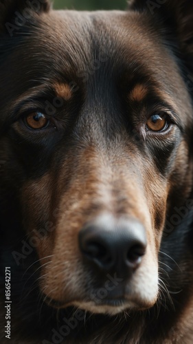 aesthetic image of a sable patterns dog closeup for wa background