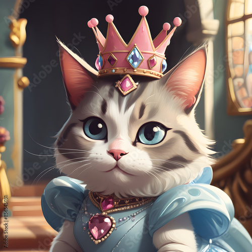 Coronación Felina: Gatita en su Trono photo