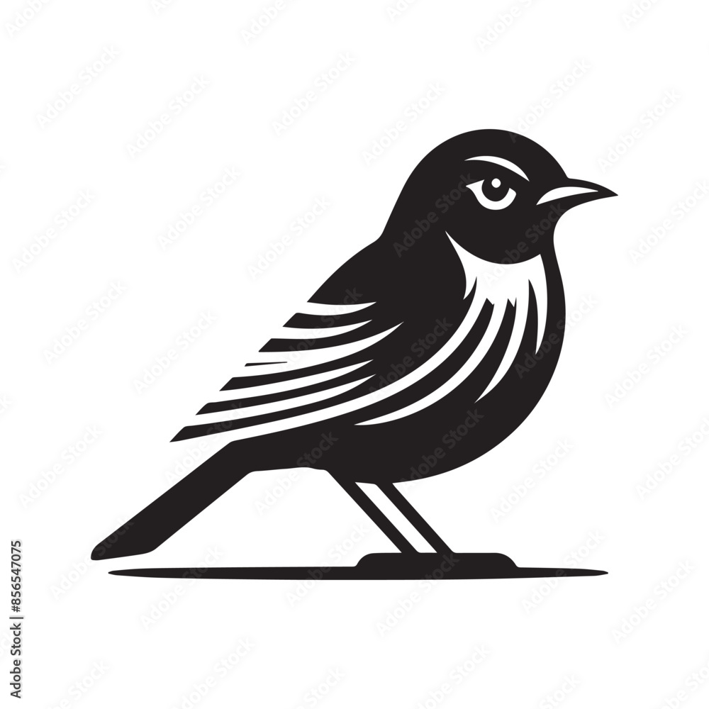 Obraz premium Bird black silhouette vector illustration design