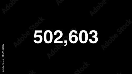 1 to 1 million counting animation