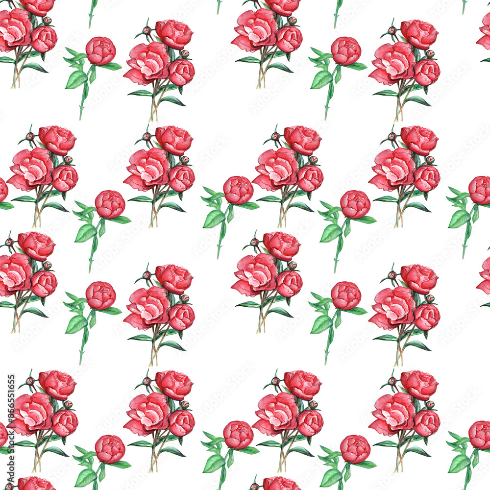 custom made wallpaper toronto digitalseamless pattern with red roses